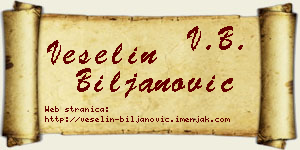 Veselin Biljanović vizit kartica